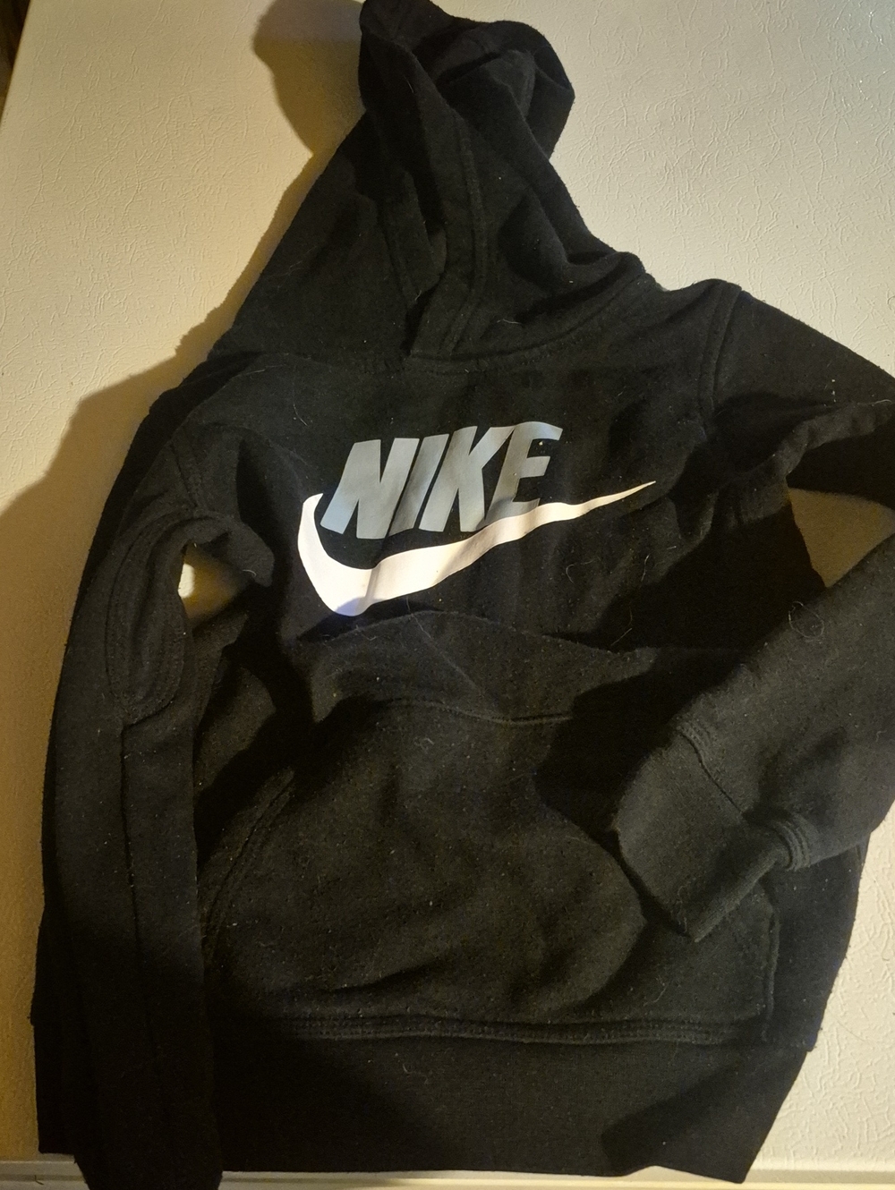 Nike Men’s Black Zip-Up Hoodie with White Logo